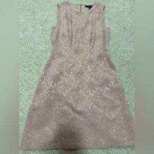 BCBGMaxAzria Floral Lace Midi Dress in Cream